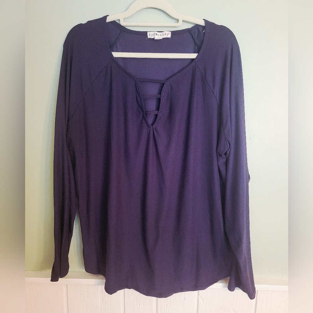 Eye Candy Purple Long Sleeve Top